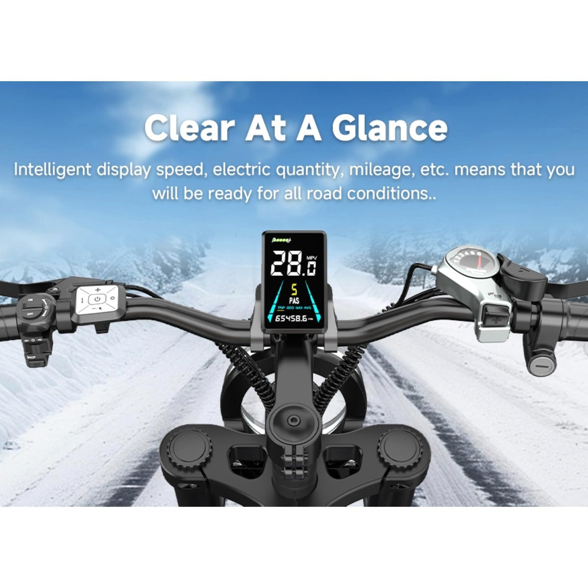 GLOBALKEEP 750W fat tire ebike on-road riding photo