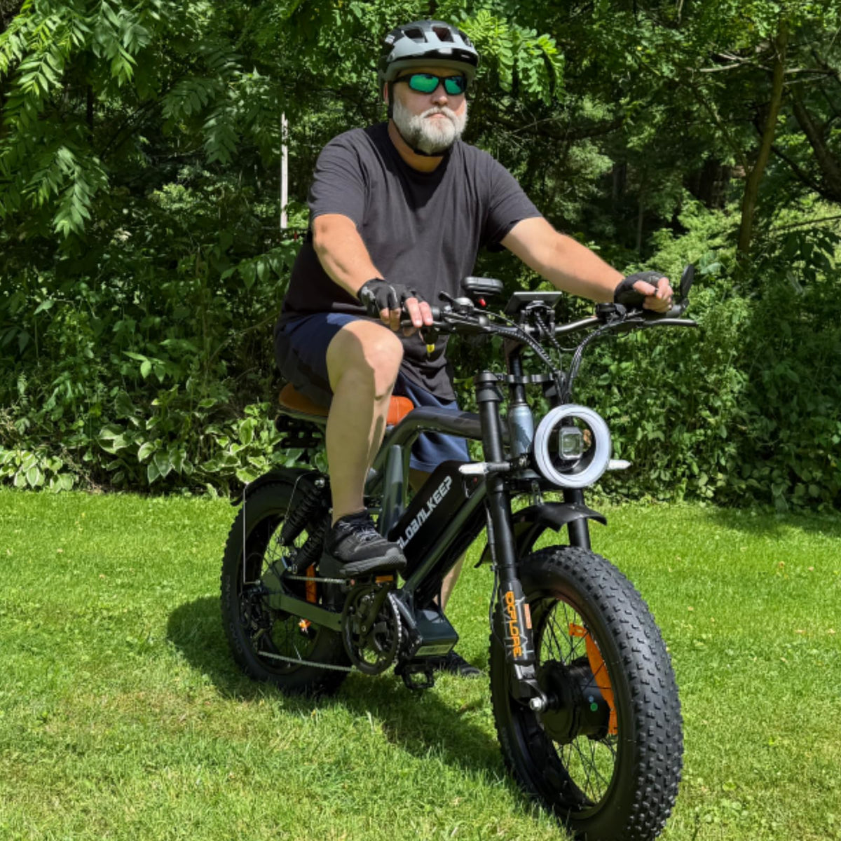 GLOBALKEEP 750W fat tire ebike outdoor side shot