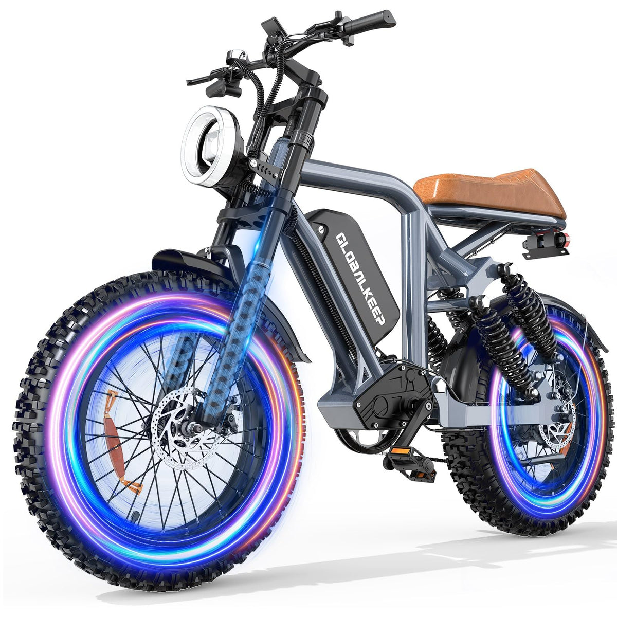GLOBALKEEP 750W fat tire ebike side profile