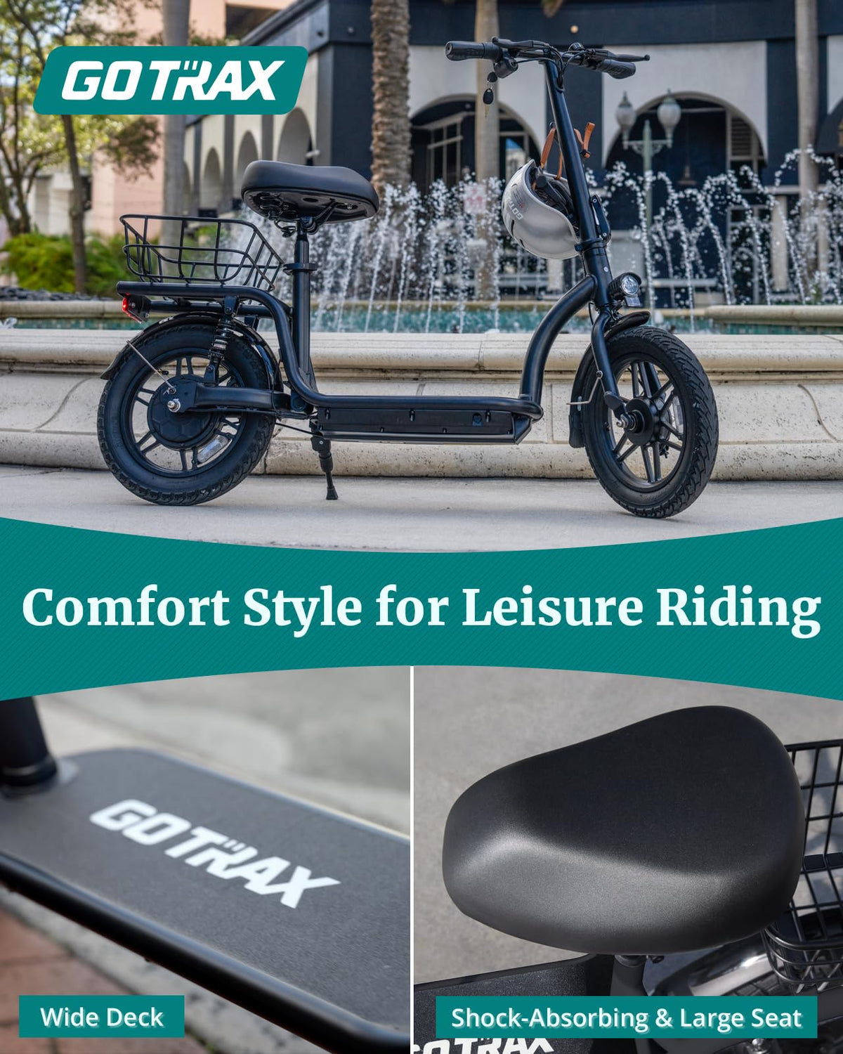 Gotrax Astro electric scooter comfort style lifestyle photo