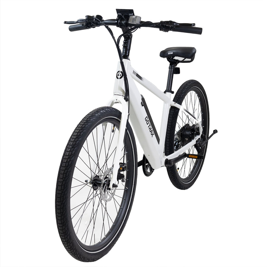 GOTRAX CTI electric bike white three-quarter view