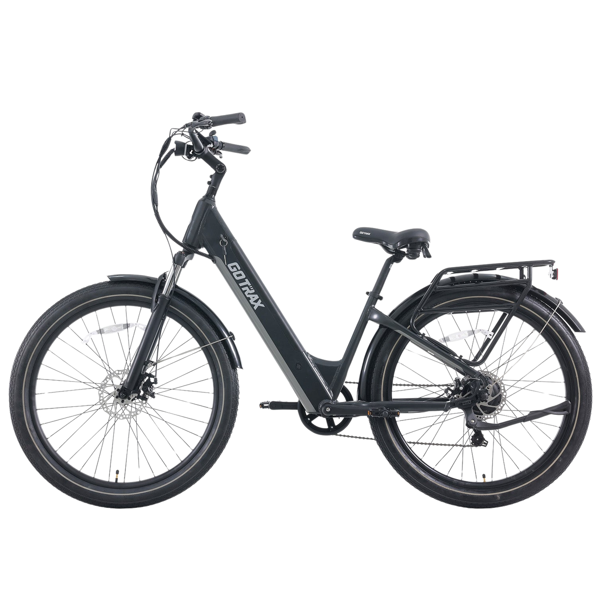 GOTRAX CTI2 step-thru electric bike black side profile