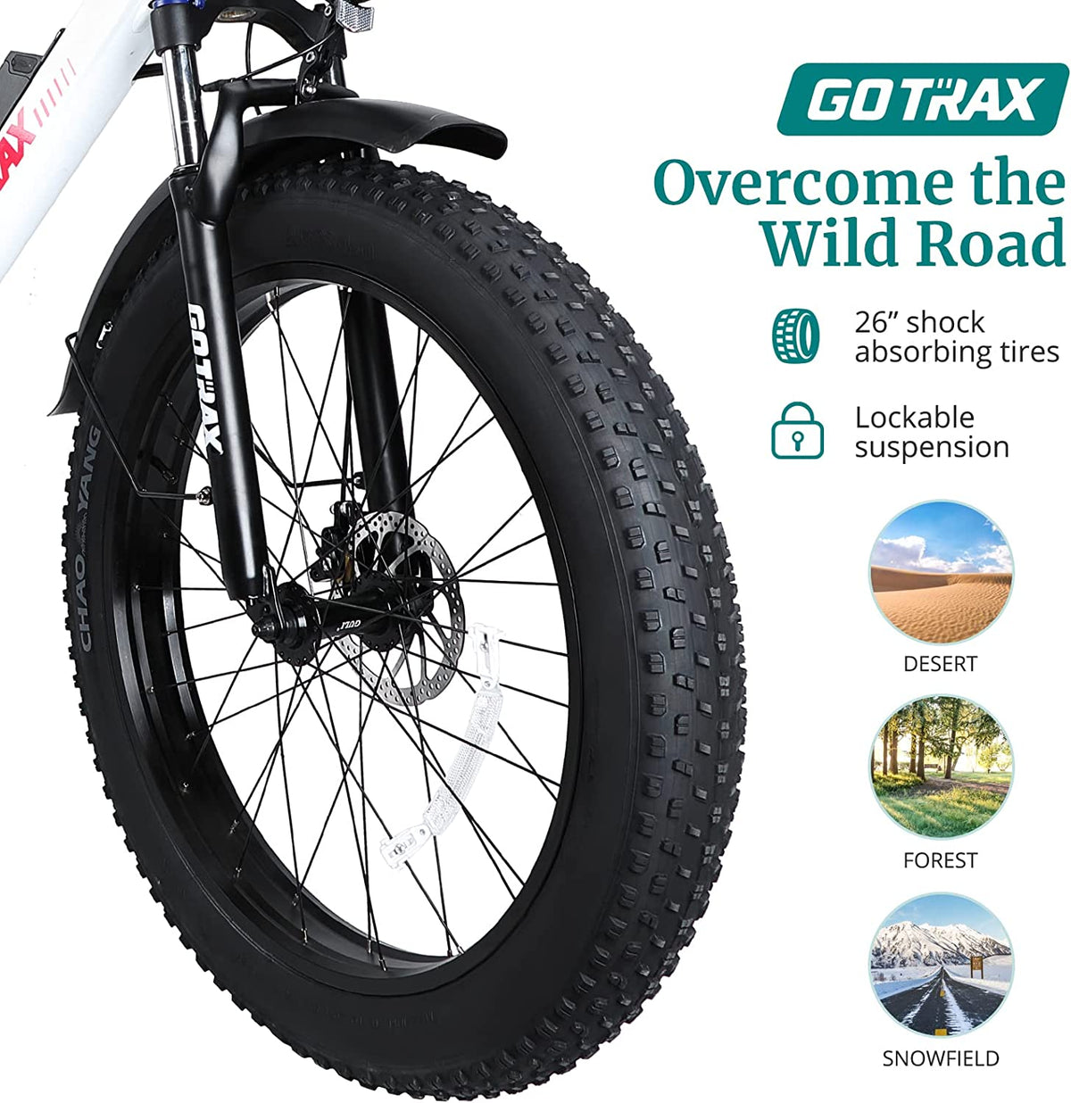 GOTRAX EBE5 electric bike rear three-quarter view