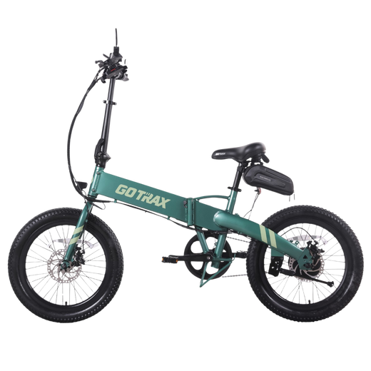 GOTRAX F1V2 folding electric bike green side view