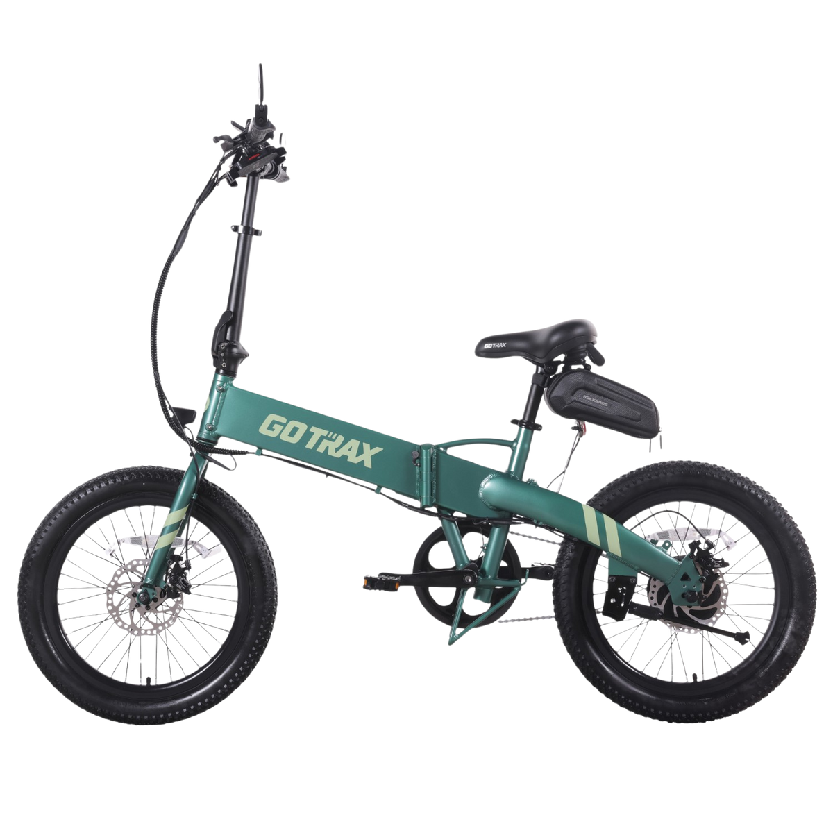 GOTRAX F1V2 folding electric bike green side view