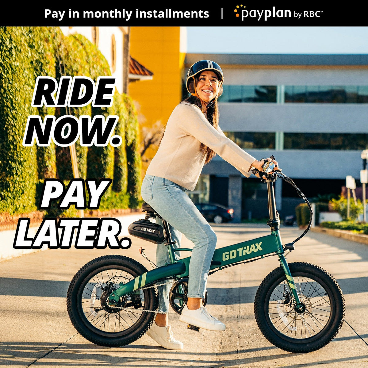 GOTRAX F1V2 pay-later financing promo graphic