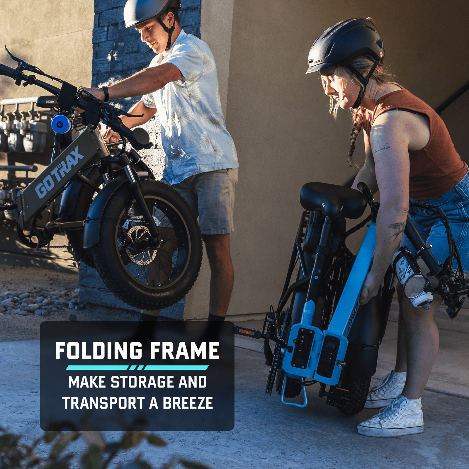GOTRAX F3V2 folding frame transport graphic