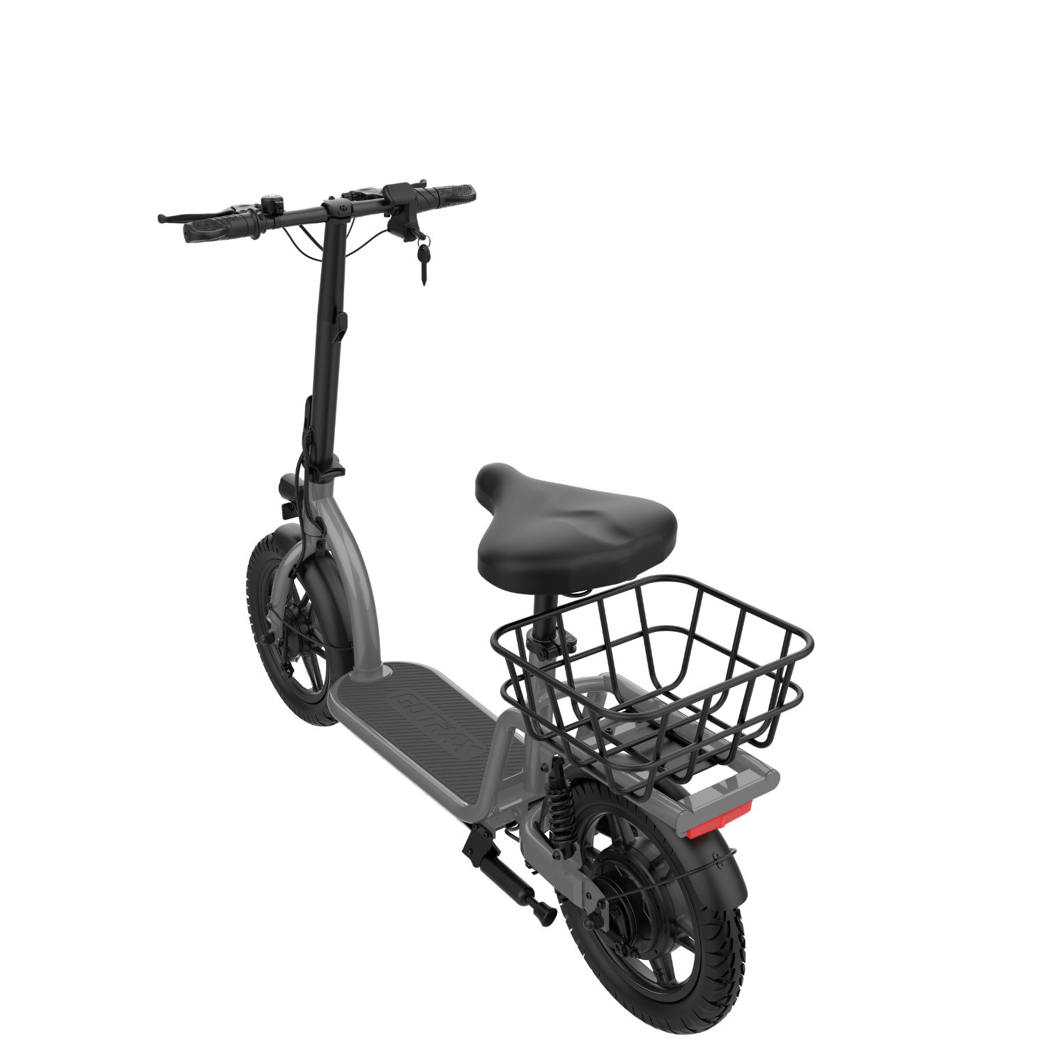 GOTRAX Flex Campus electric scooter basket-equipped view