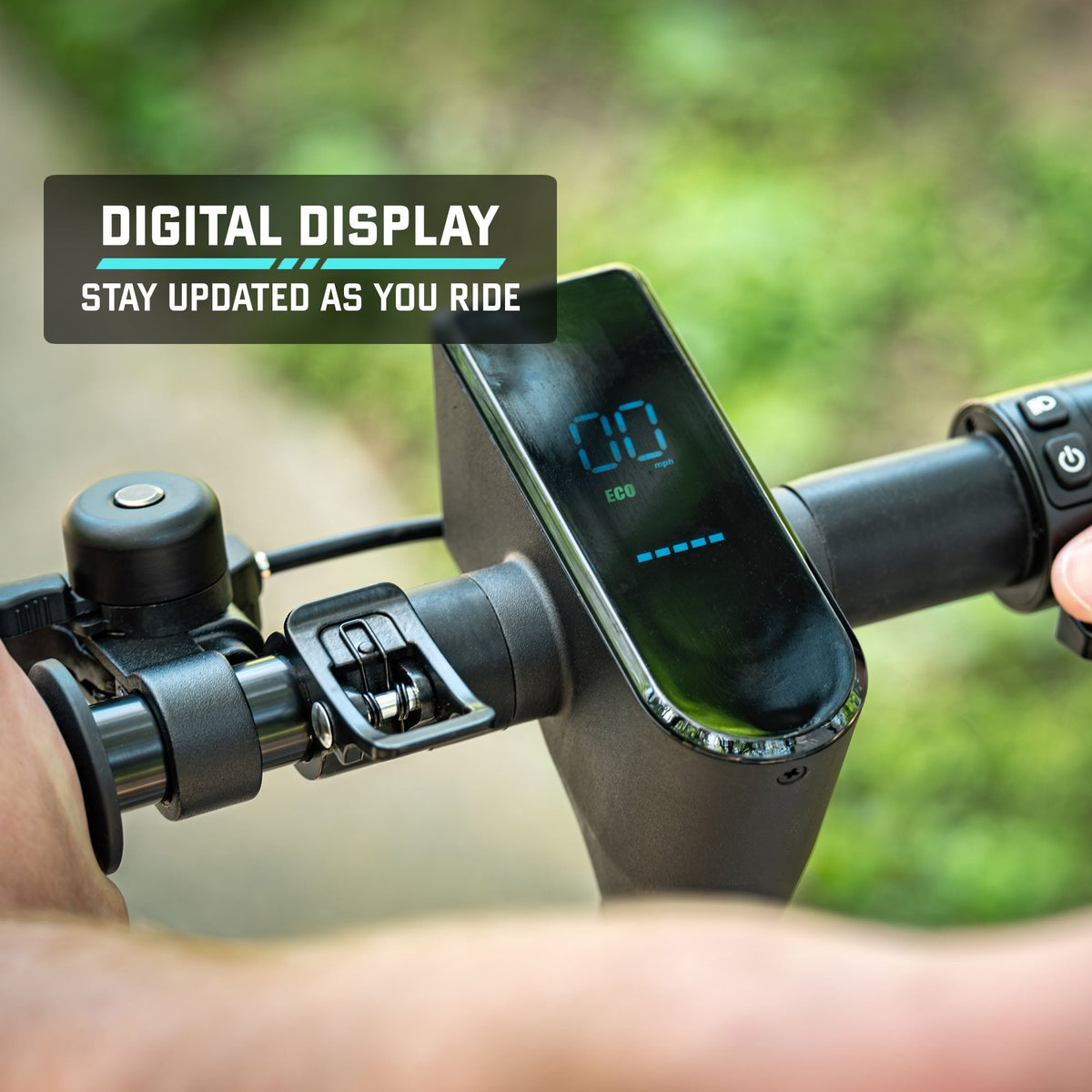 GOTRAX Fusion electric scooter digital display detail