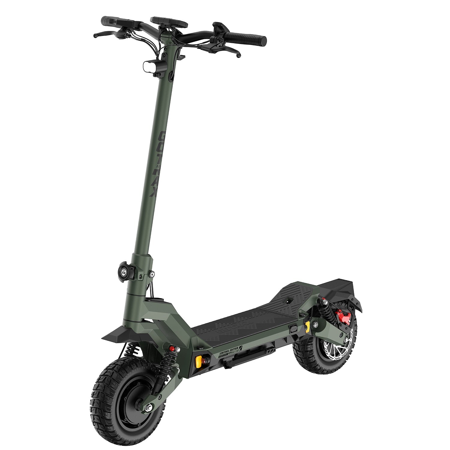 GOTRAX GX3 front suspension and tire detail