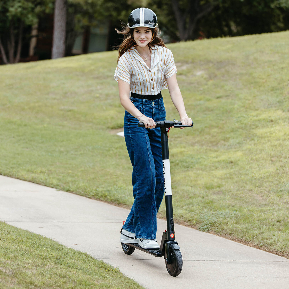 GOTRAX GXL V2 electric scooter outdoor lifestyle photo