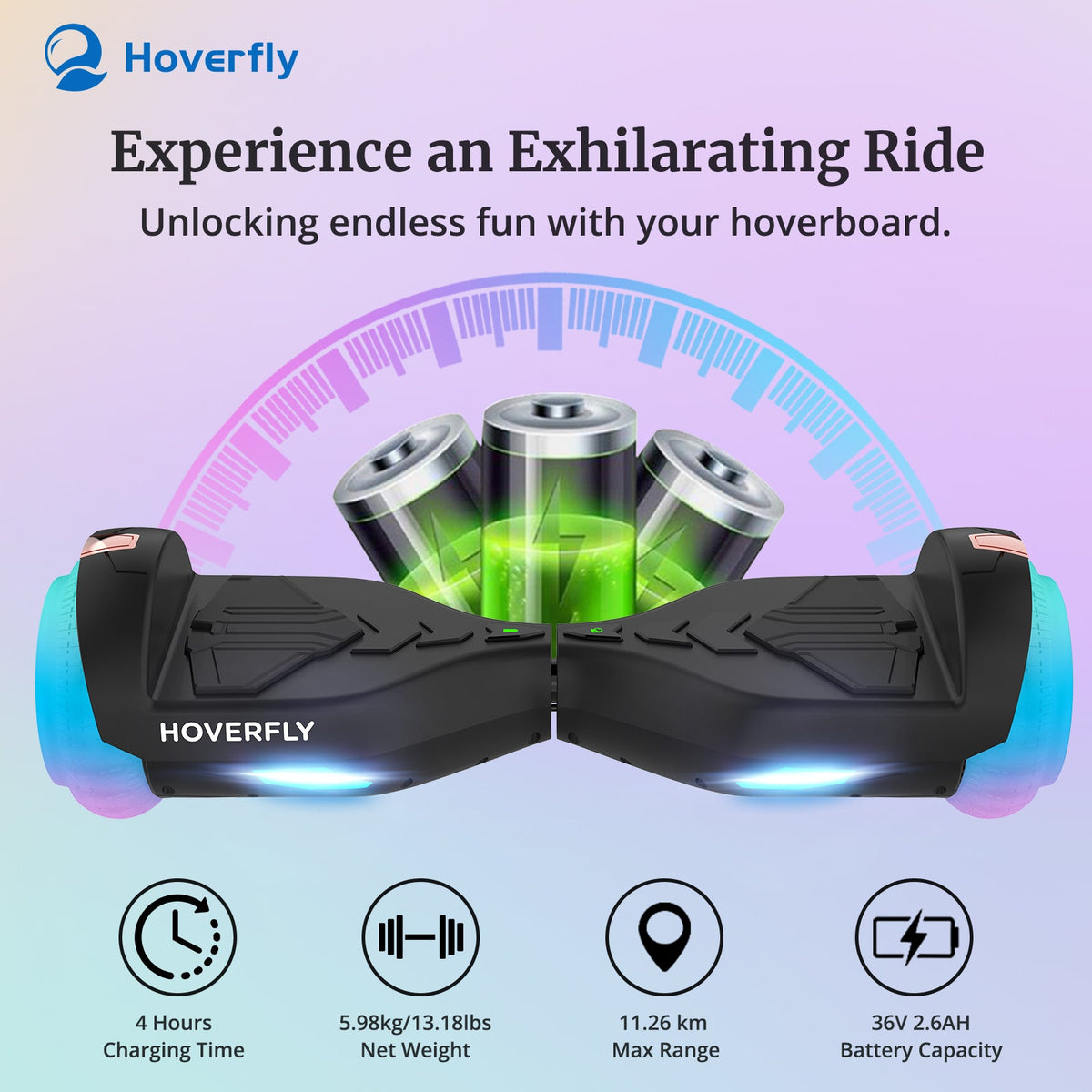 GOTRAX Magic self-balancing hoverboard all-terrain view
