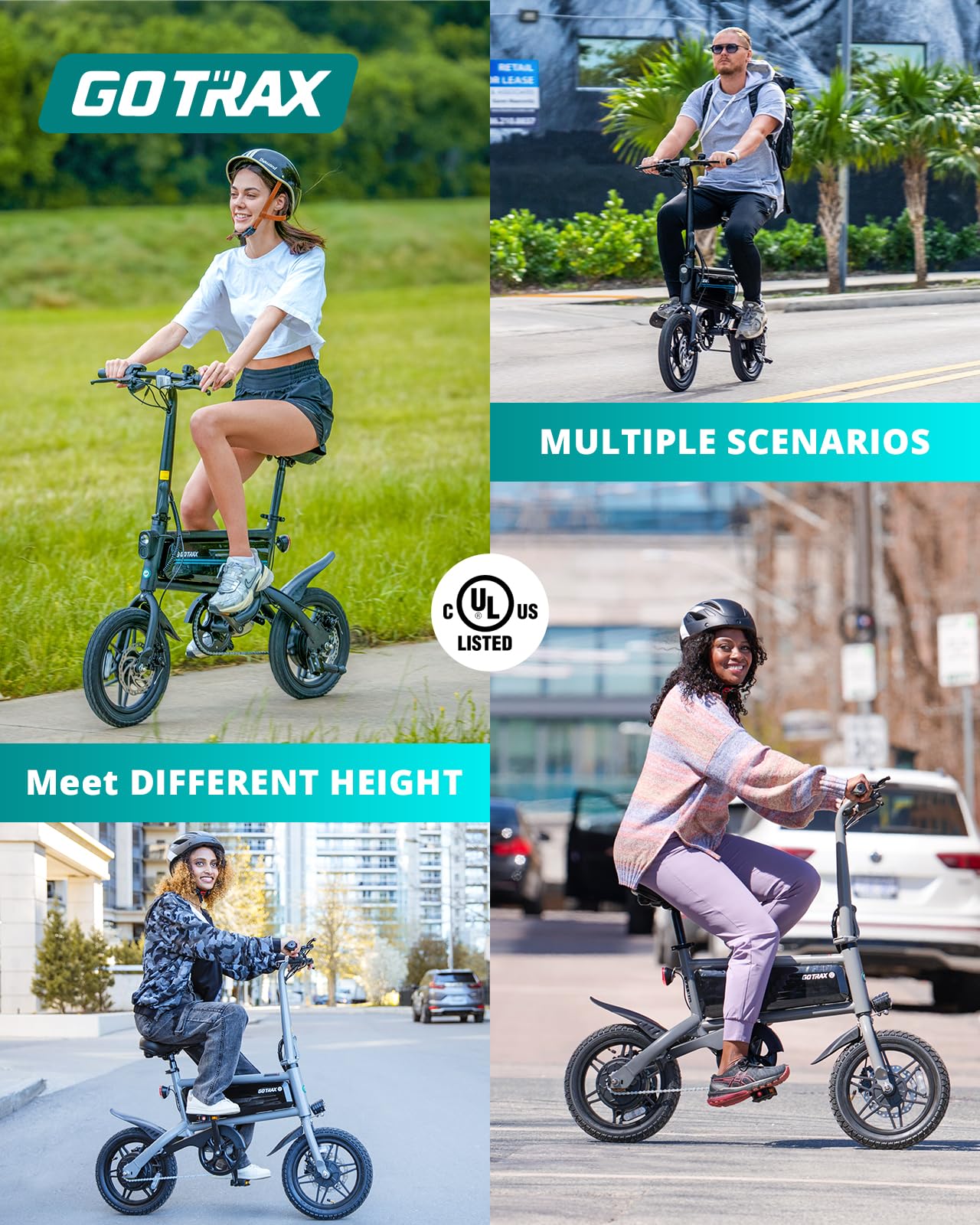 Gotrax NANO folded beside a desk — shows how compact the footprint is when stored at work or home