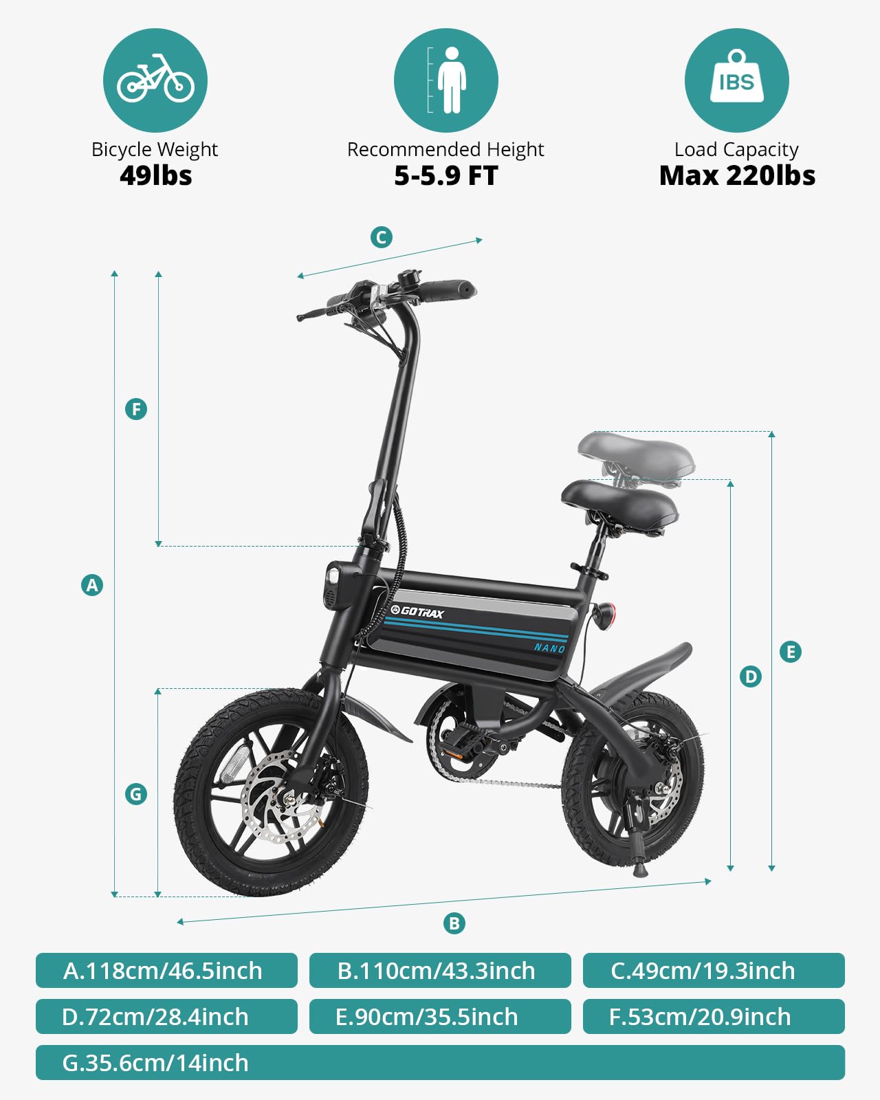 Gotrax NANO stem display and throttle — shows ride mode and remaining battery on a small, readable screen