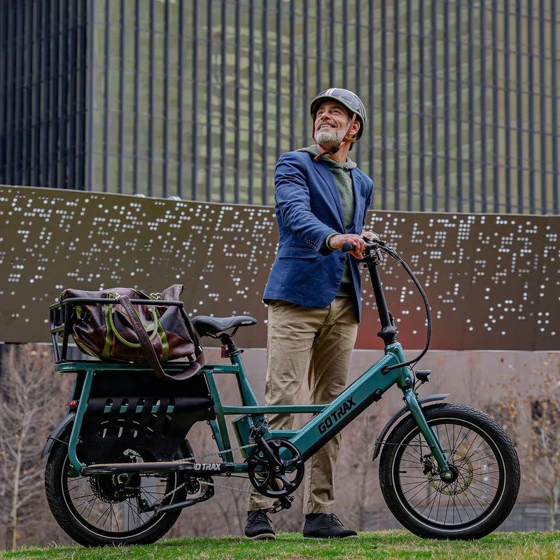 GOTRAX PORTER electric cargo bike cargo-hauling side view