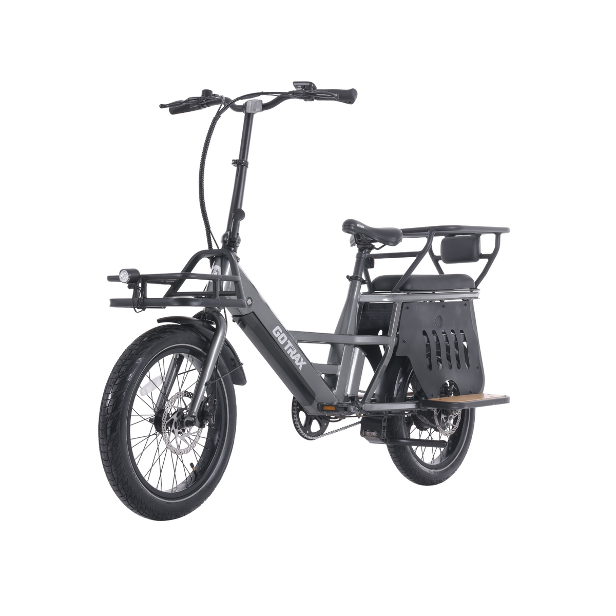 GOTRAX PORTER electric cargo bike gray main product view