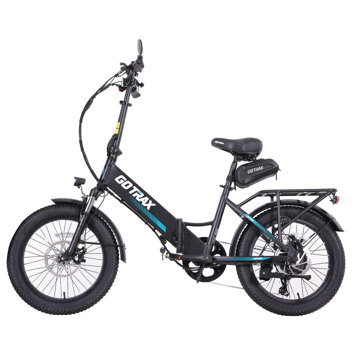 GOTRAX R2V2 20 x 3.0 inch tire and frame detail