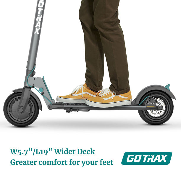 GOTRAX RIVAL commuter scooter riding view