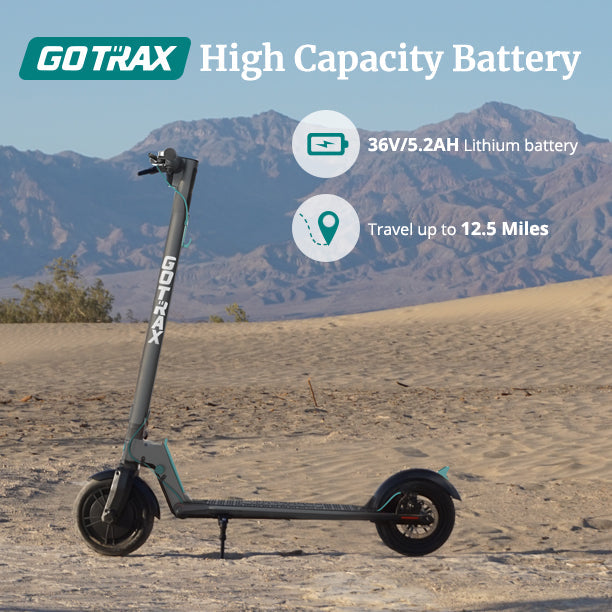 GOTRAX RIVAL electric scooter adult riding view