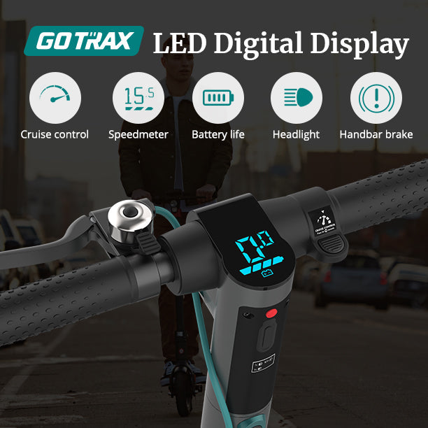 GOTRAX RIVAL electric scooter LED digital display graphic