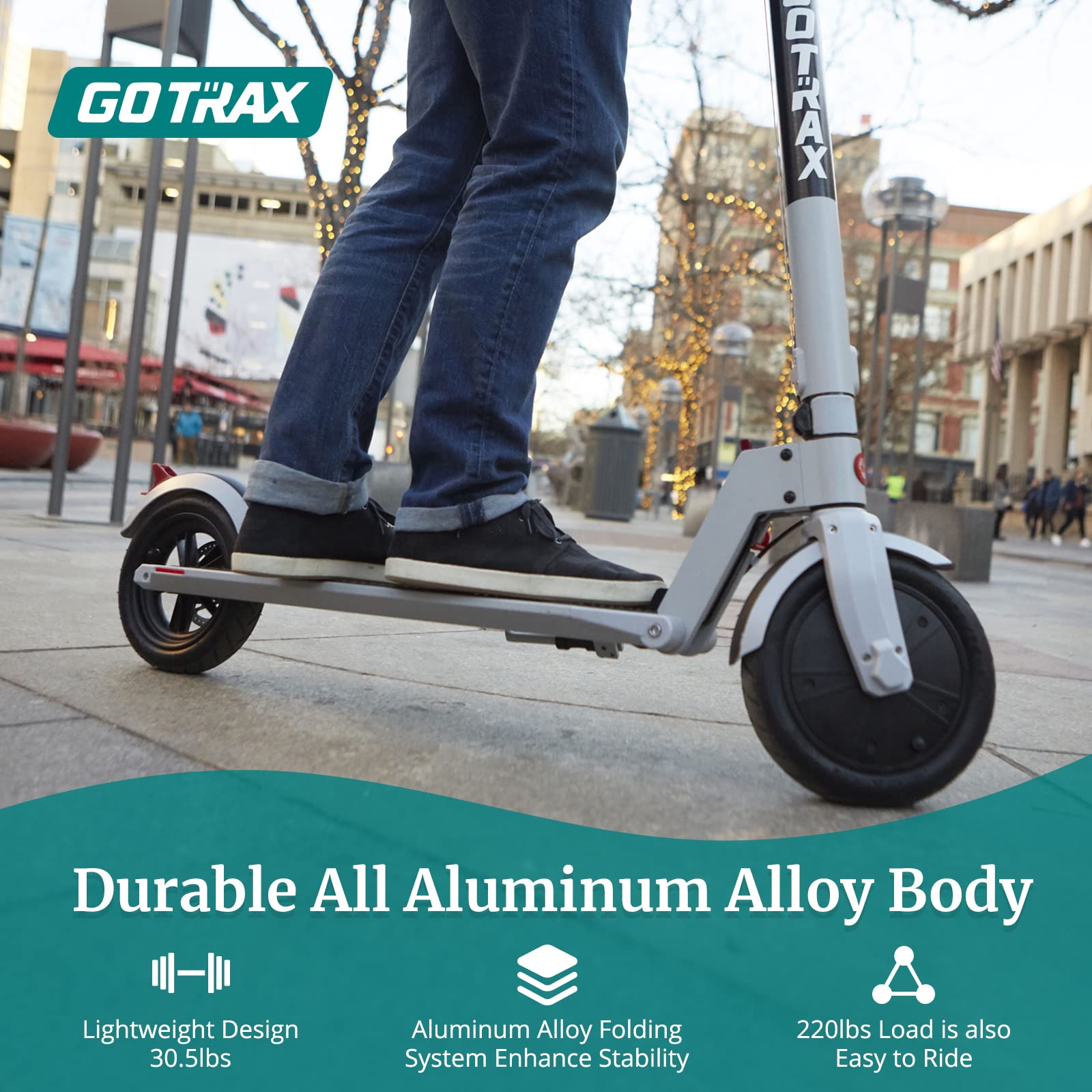 GOTRAX XR Ultra electric scooter all-aluminum body graphic