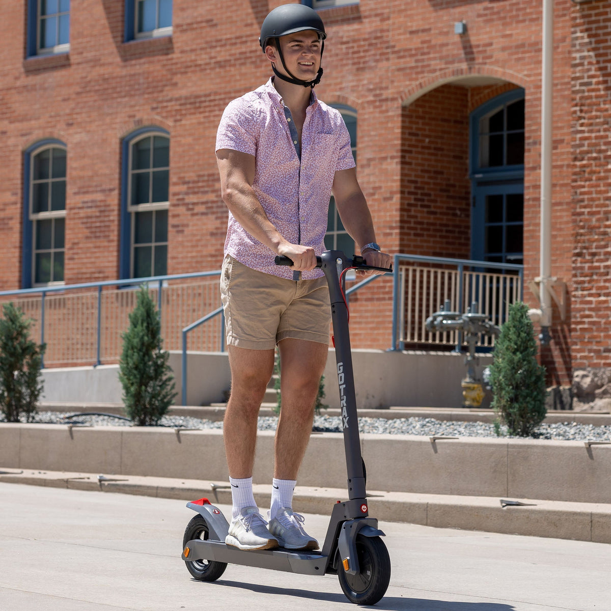 GOTRAX XRE Pro electric scooter riding view