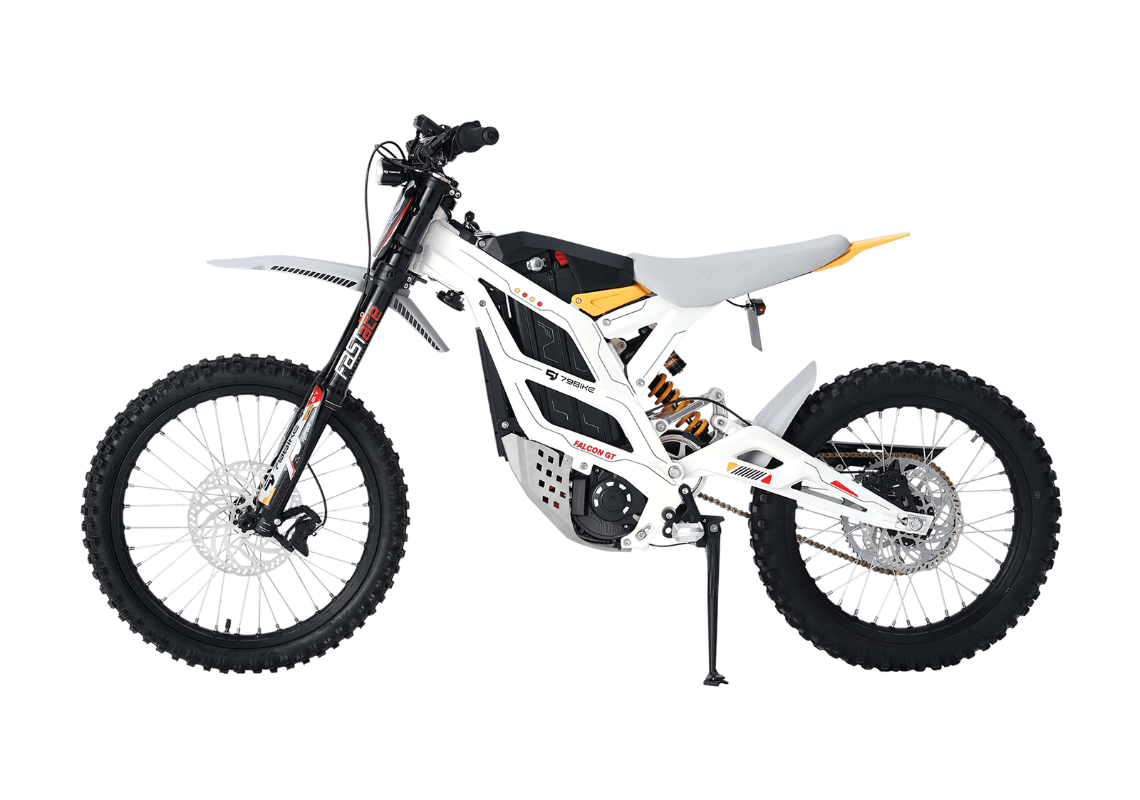 79BIKE Falcon GT electric dirt bike, White side profile