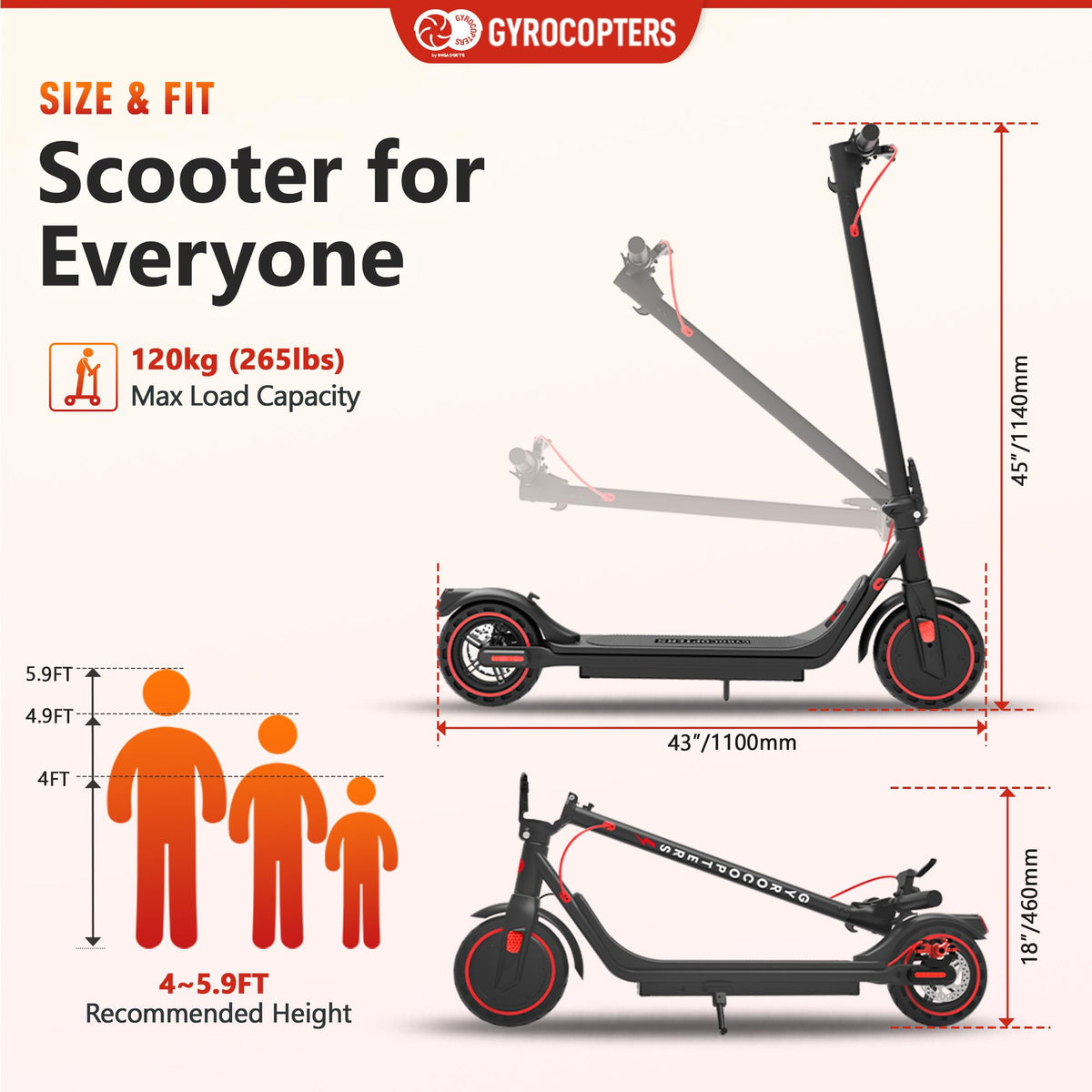 Gyrocopters Flash 6.0 Electric Scooter Canada – 30 km Range image 18