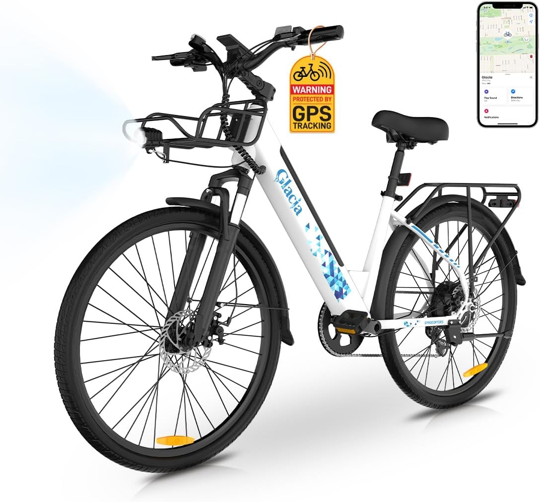 Gyrocopters Glacia electric bike front angle view