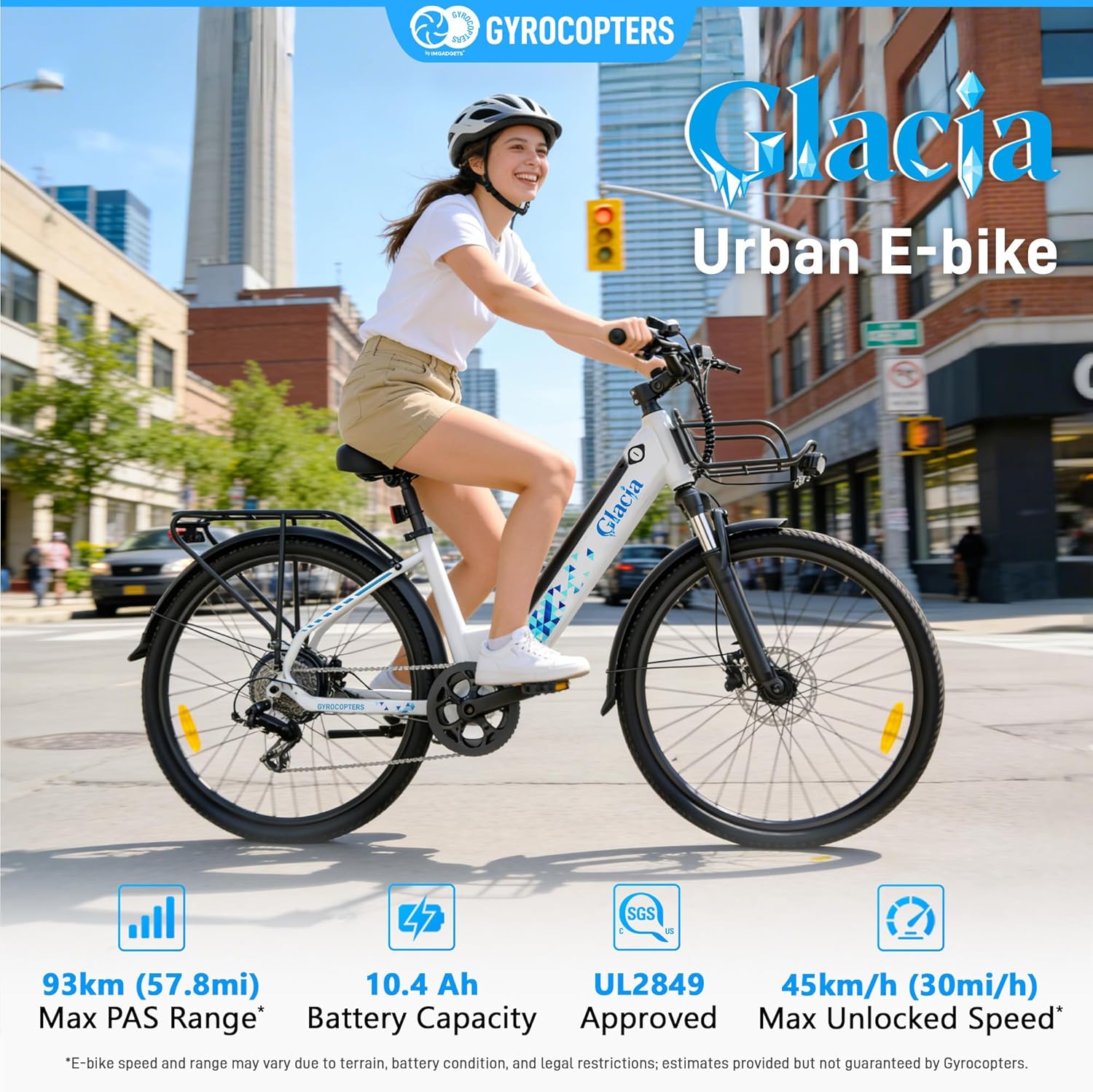 Gyrocopters Glacia electric bike side profile