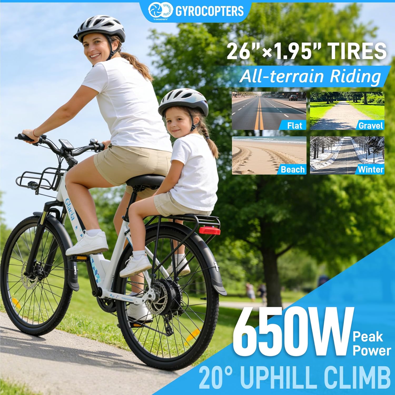 Gyrocopters Glacia electric bike frame detail