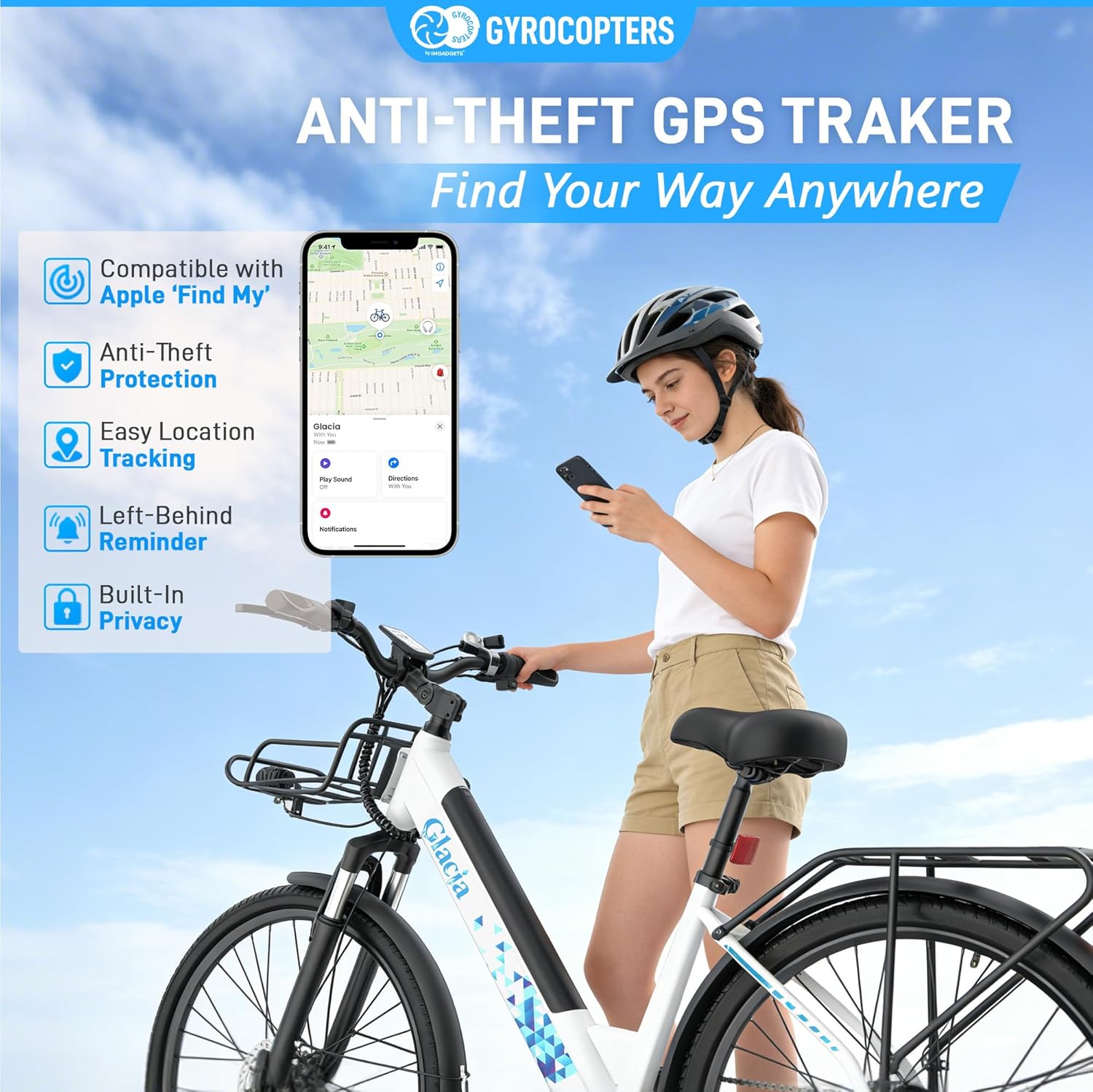 Gyrocopters Glacia electric bike rear half detail