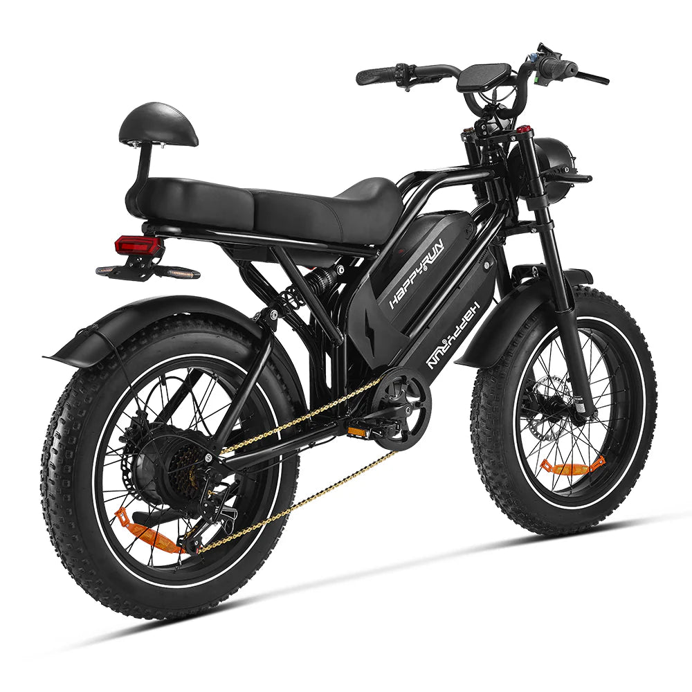 HappyRun G70 cargo e-bike riding view