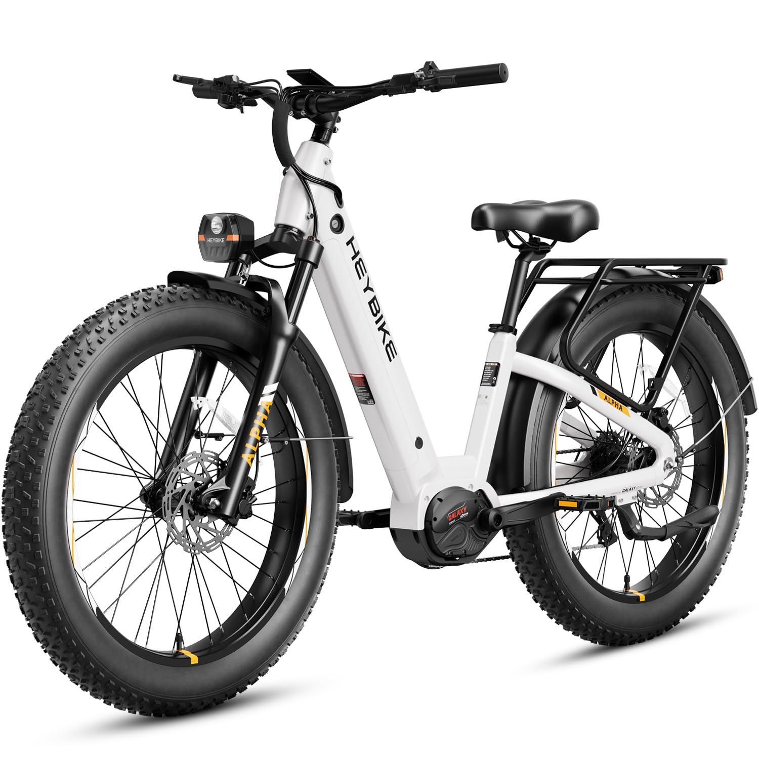 Heybike Alpha 500W mid-drive electric bike side view
