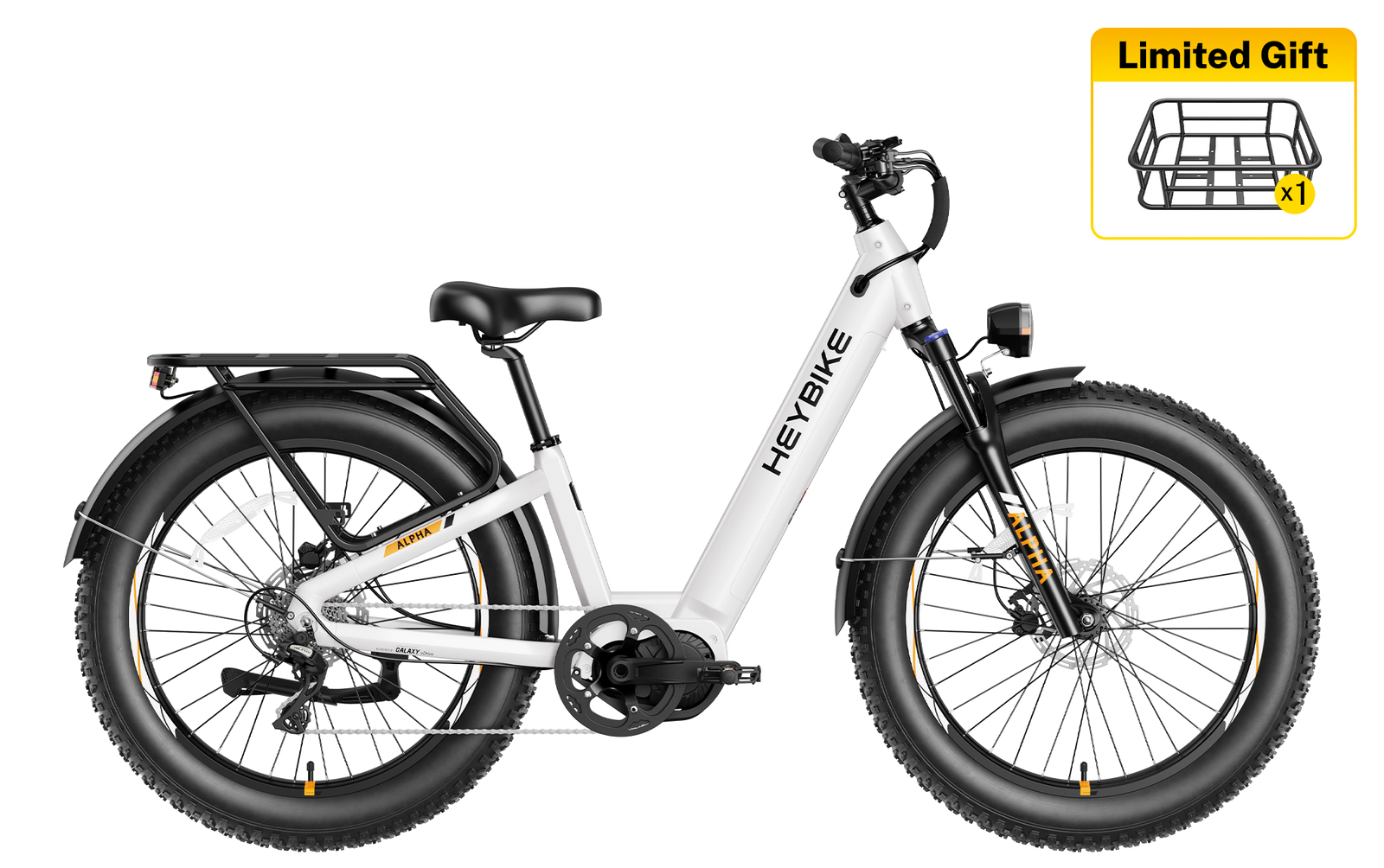Heybike Alpha mid-drive electric bike Canada main view