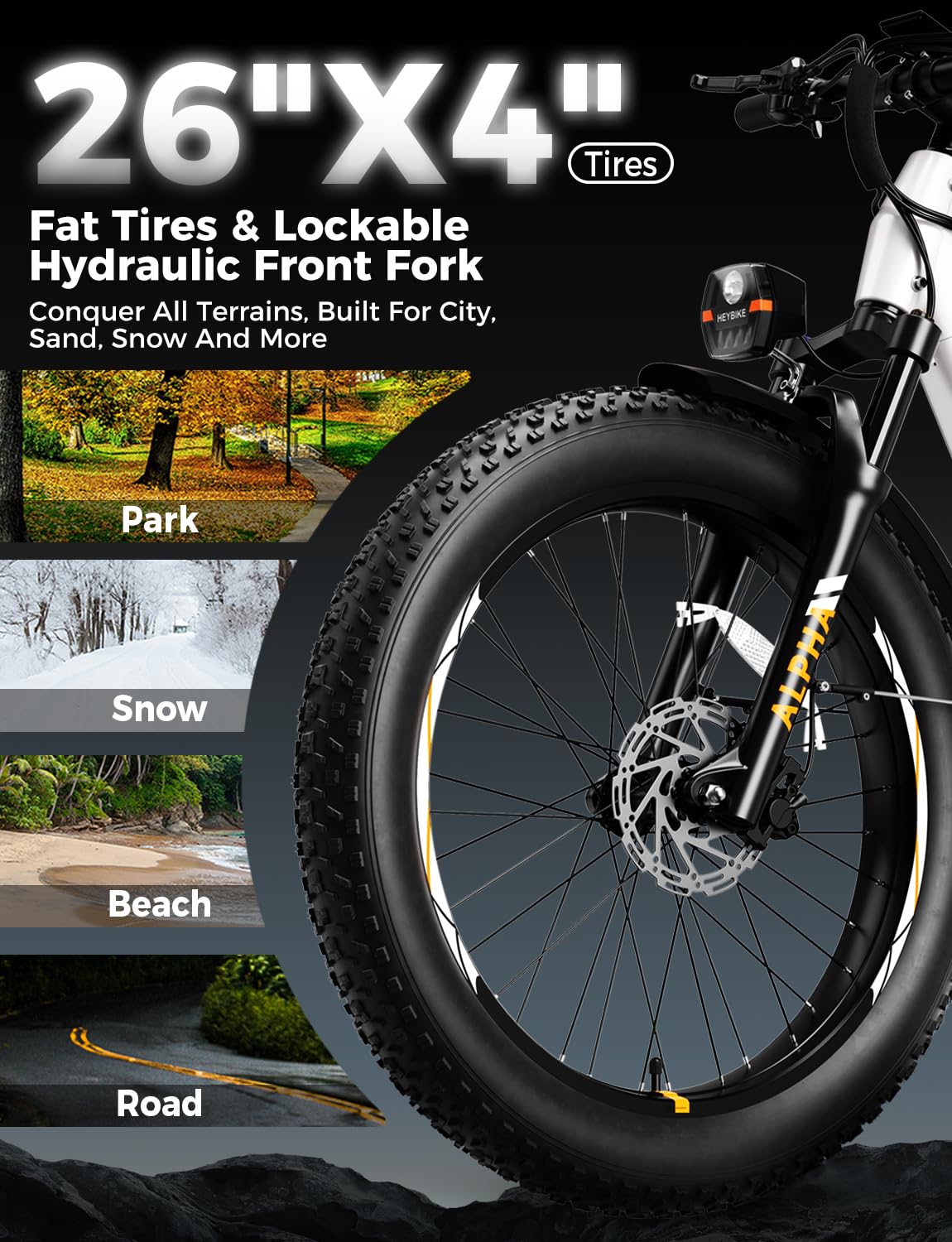 Heybike Alpha Electric Bike 500W Mid-Drive Canada main view