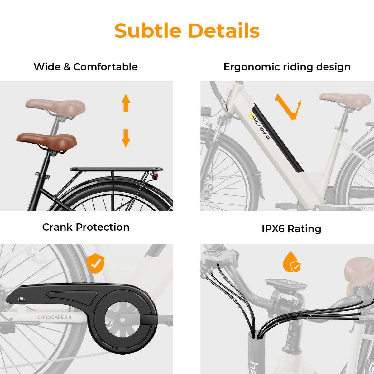 Heybike Cityscape 2.0 Electric Bike Canada – 500W Commuter additional view 22