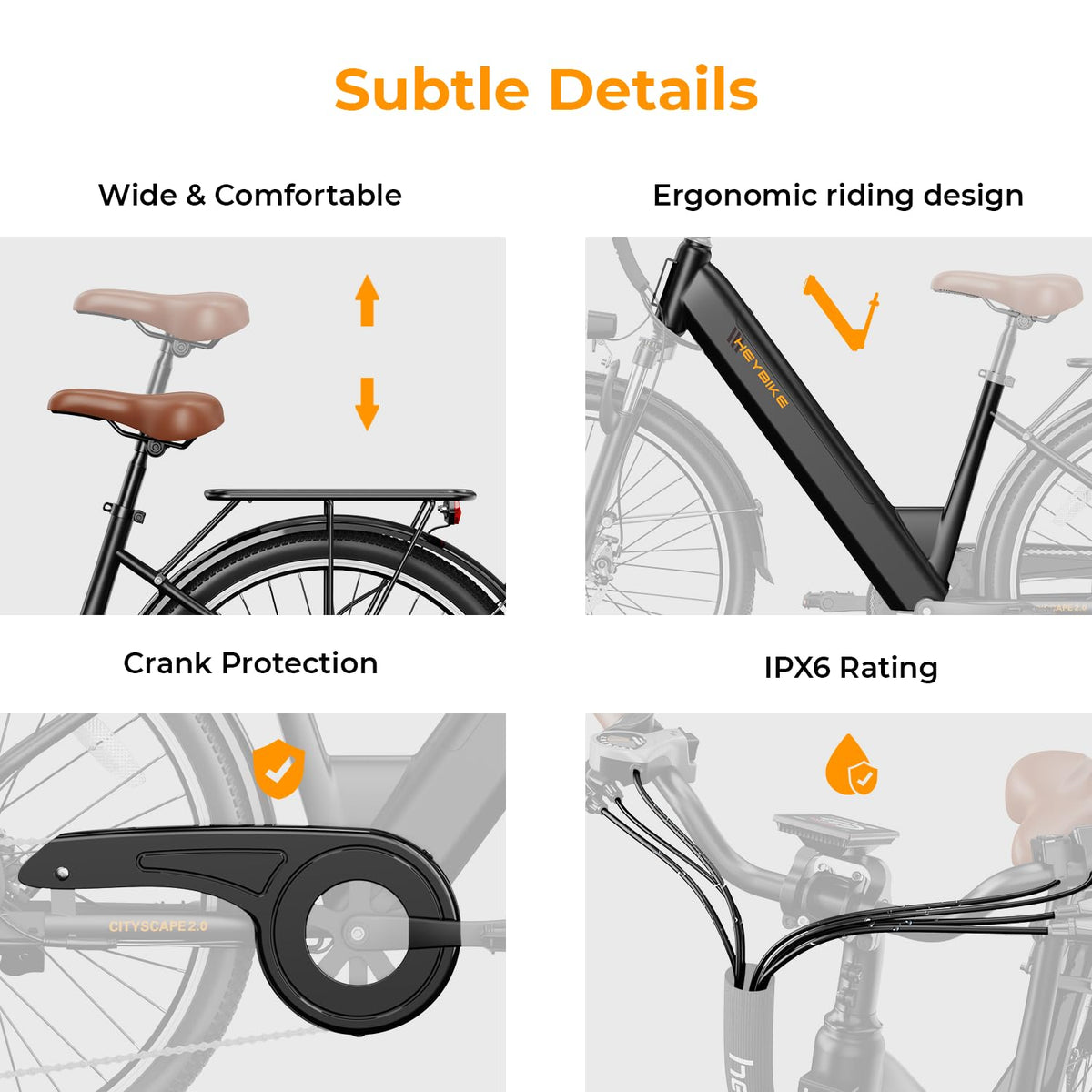 Heybike Cityscape 2.0 Electric Bike Canada – 500W Commuter additional view 28