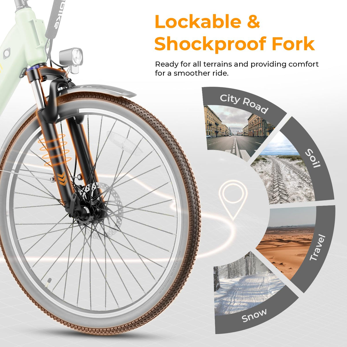 Heybike Cityscape 2.0 Electric Bike Canada – 500W Commuter rear angle view
