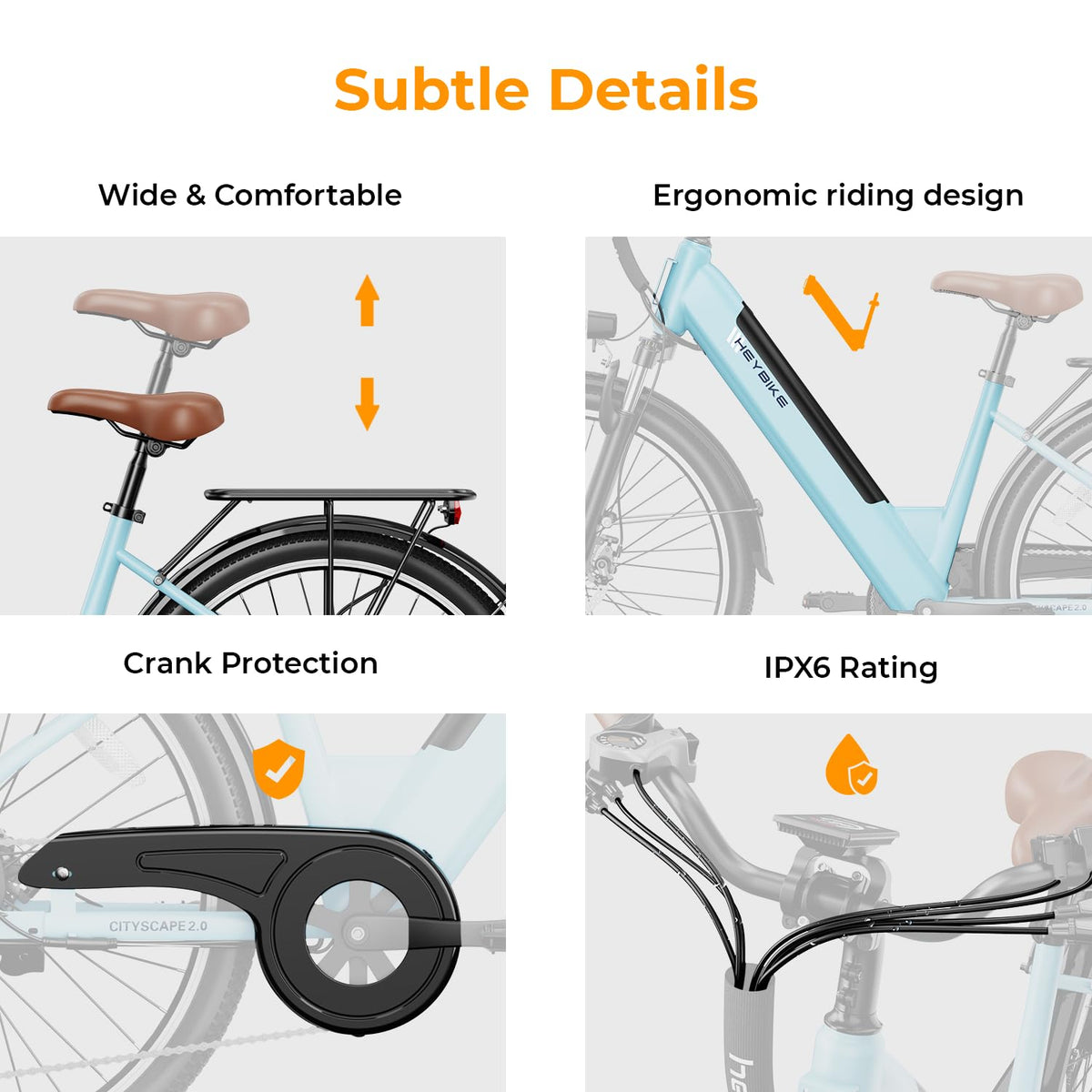 Heybike Cityscape 2.0 Electric Bike Canada – 500W Commuter remaining image 4