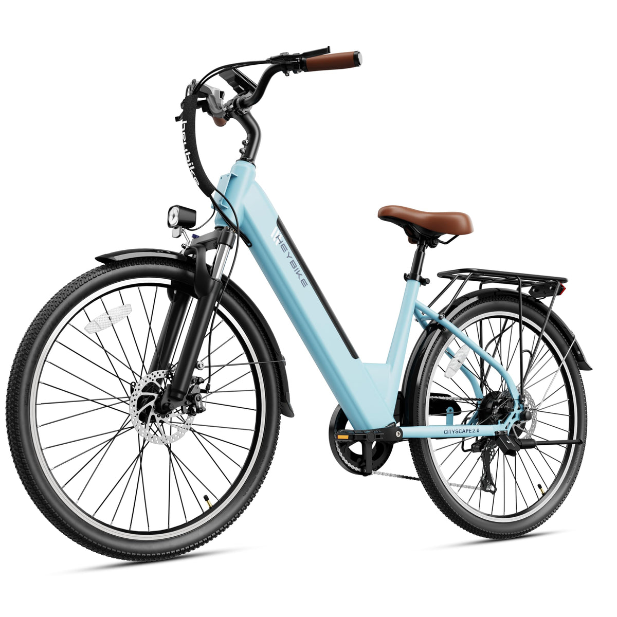 Heybike Cityscape 2.0 Electric Bike Canada – 500W Commuter riding view