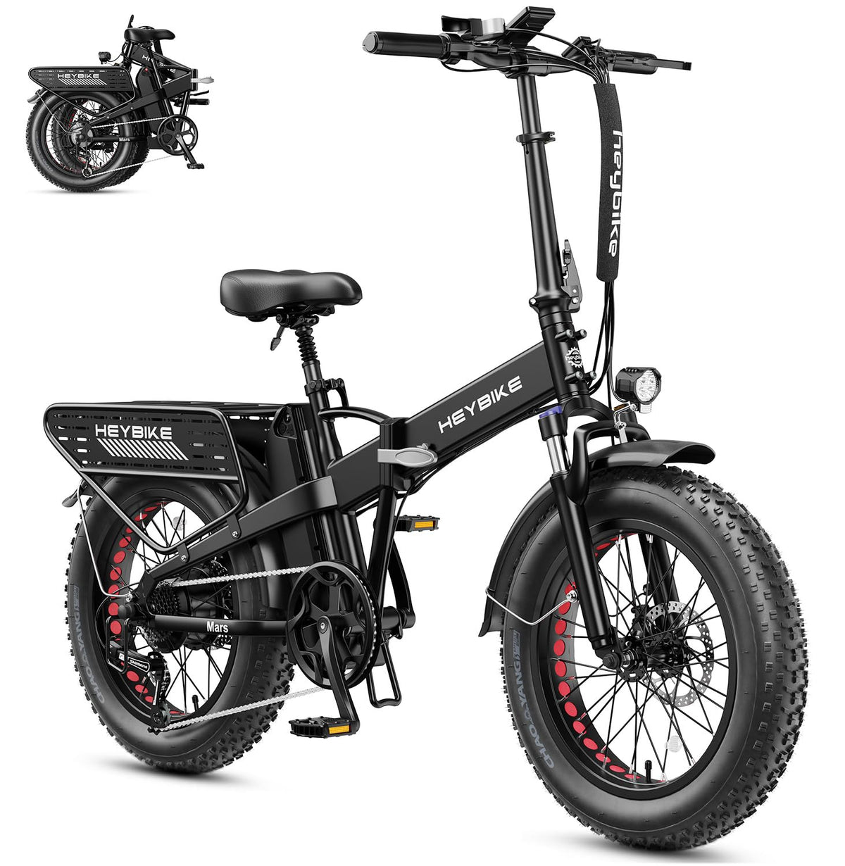 Heybike Mars 2.0 Folding Fat-Tire E-Bike Canada front angle