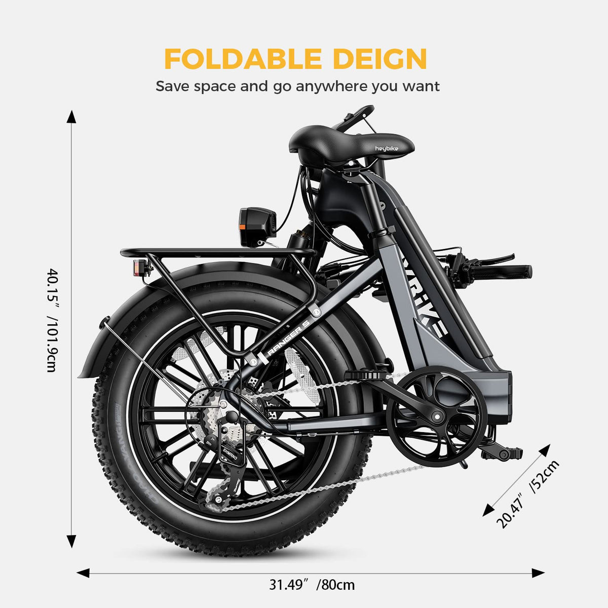 Heybike Ranger S Folding Fat-Tire E-Bike Canada additional view 23