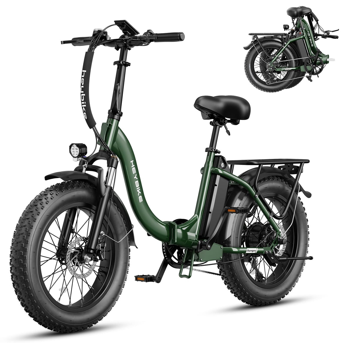 Heybike Ranger 2.0 Folding Fat Tire E-Bike Canada alternate side view