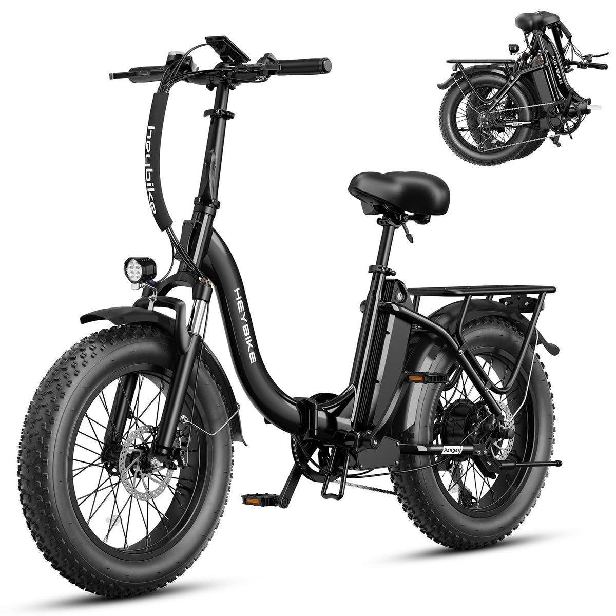 Heybike Ranger 2.0 Folding Fat Tire E-Bike Canada detail view 1