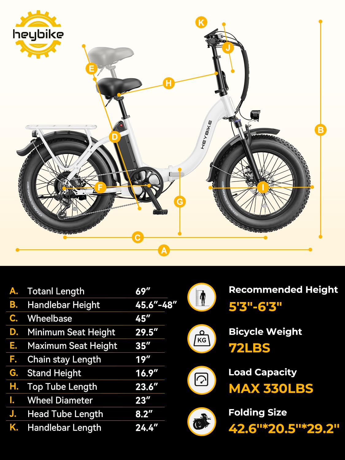 Heybike Ranger 2.0 Folding Fat Tire E-Bike Canada remaining image 24