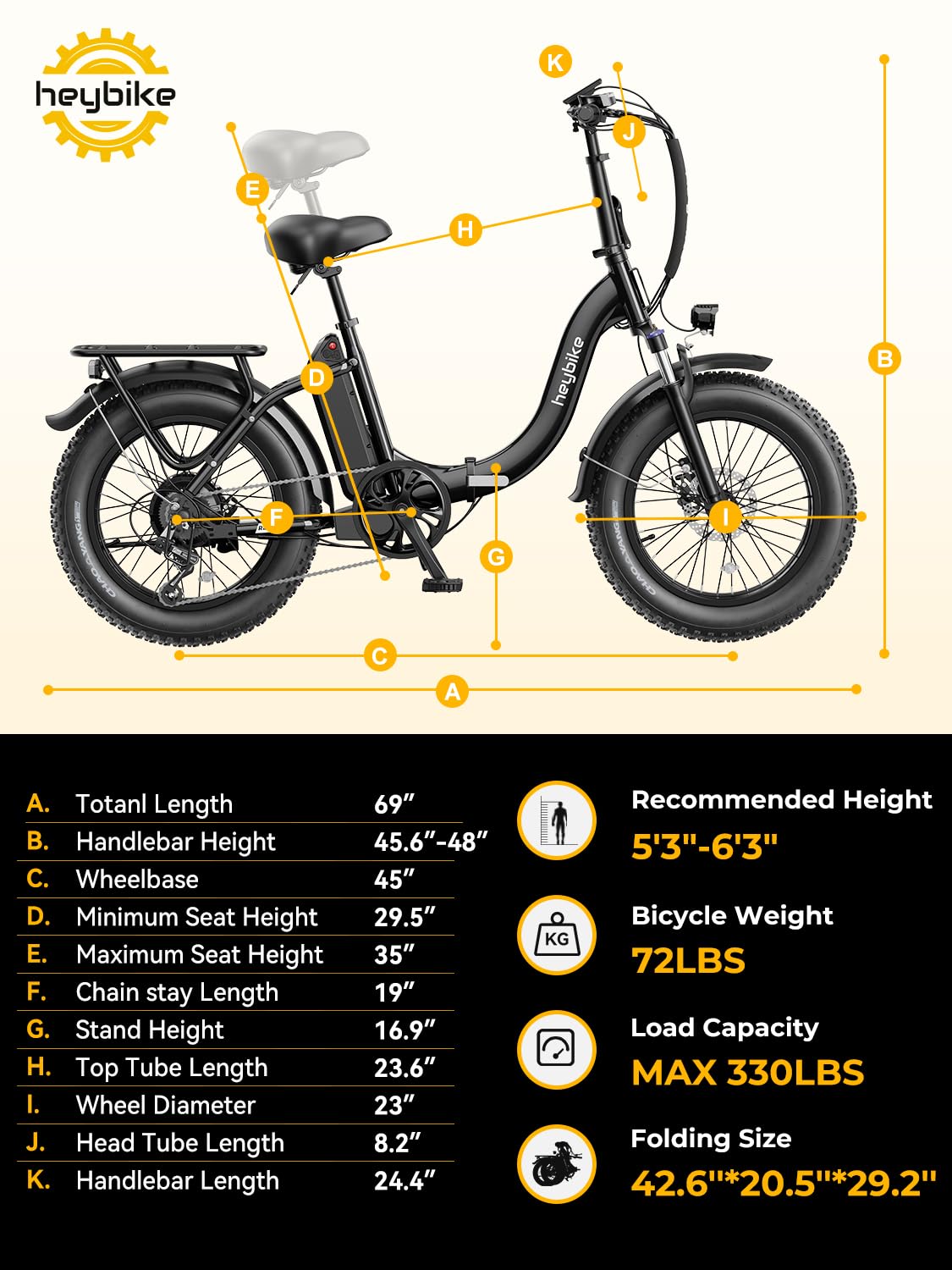 Heybike Ranger 2.0 Folding Fat Tire E-Bike Canada remaining image 8
