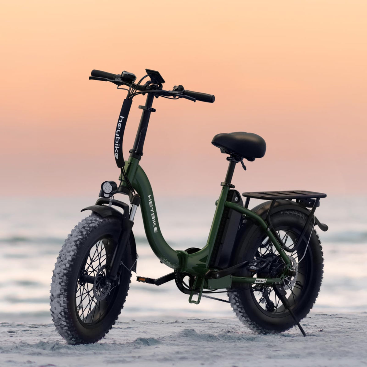 Heybike Ranger 2.0 Folding Fat Tire E-Bike Canada studio view