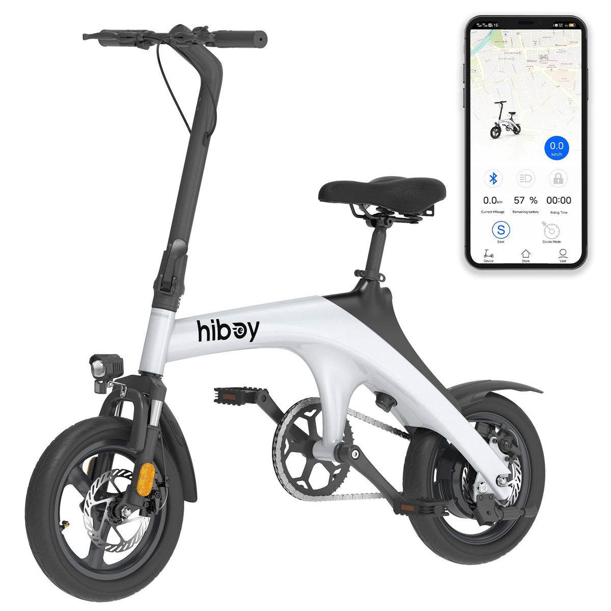 Hiboy C1 folding bike in a clean main view