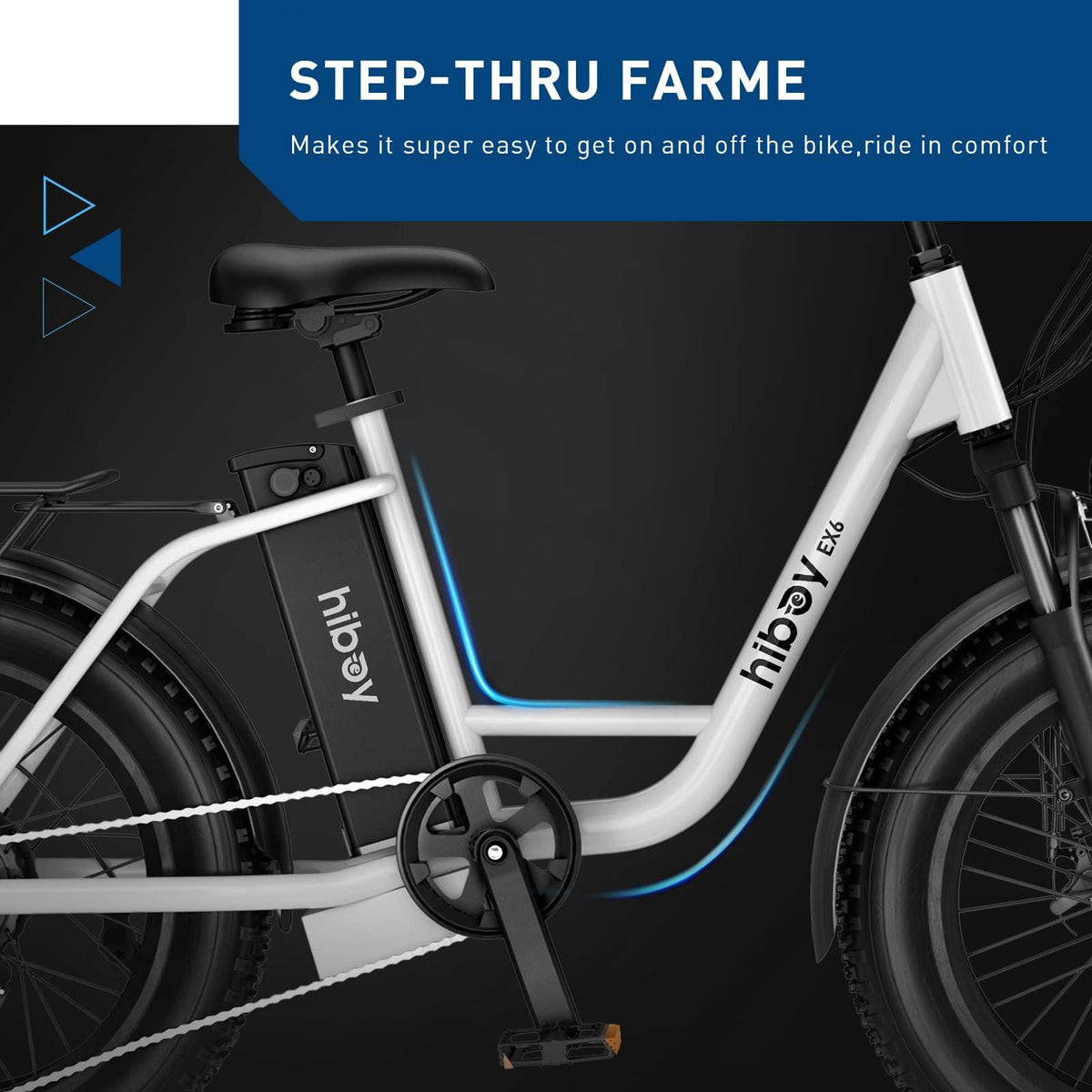 EX6 handlebar display — backlit screen readable in sunlight shows speed, assist level, and battery bars